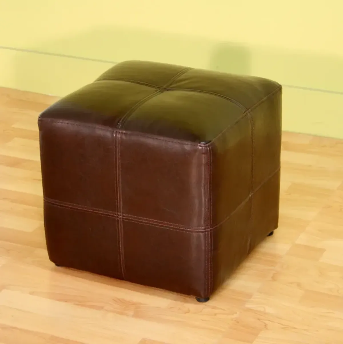 Baxton Studio Nox Dark Brown Ottoman