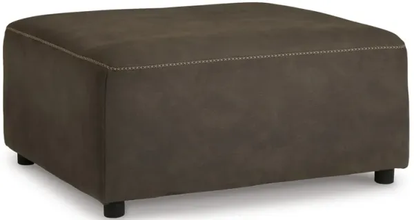 Accent Ottoman, 40 Inch, Dark Gray Polyester, Poly Fiber and Foam Seat
