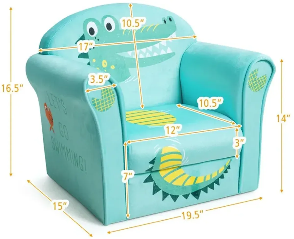 Kids Armrest Upholstered Couch