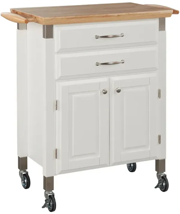 Dolly Madison Off-White Kitchen Cart