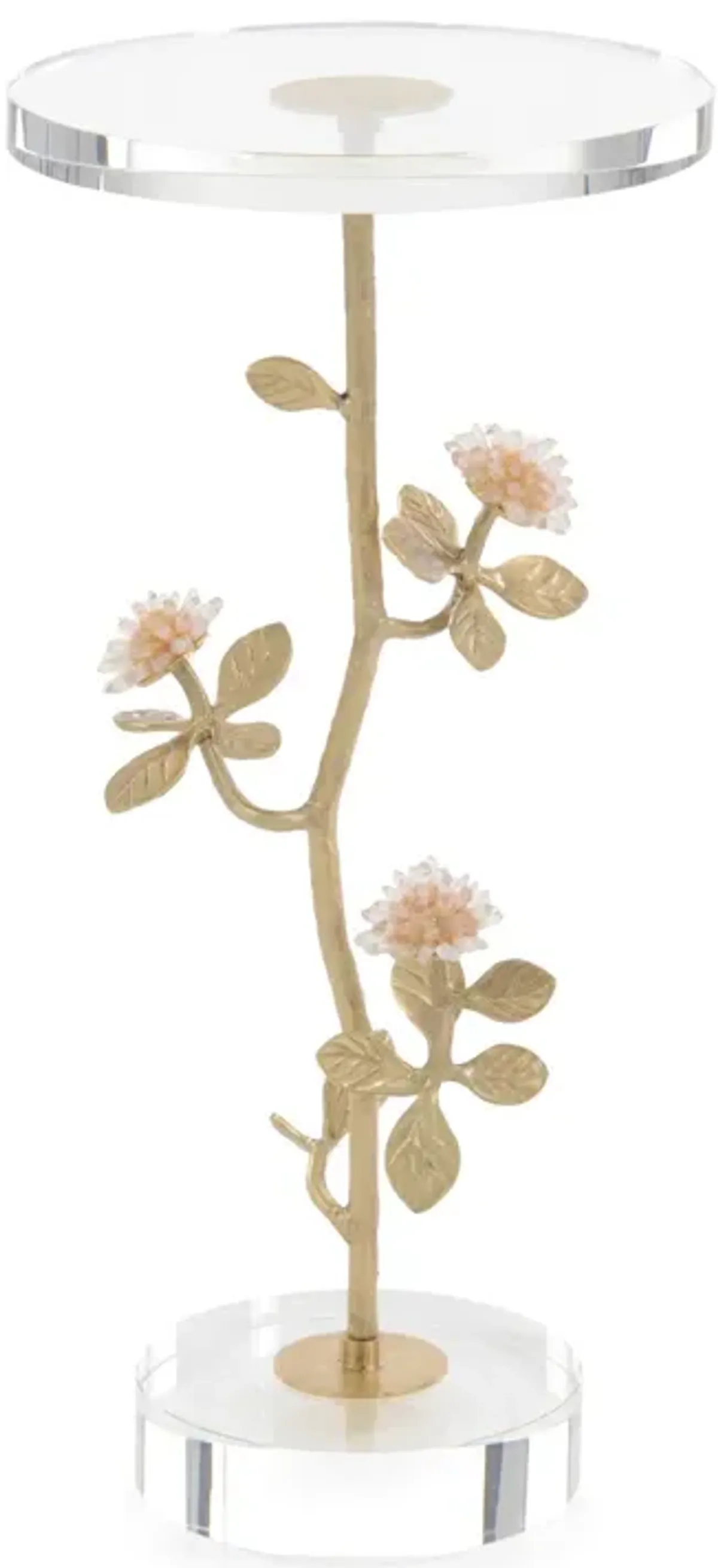 Stone Quartz Crystal Martini Table