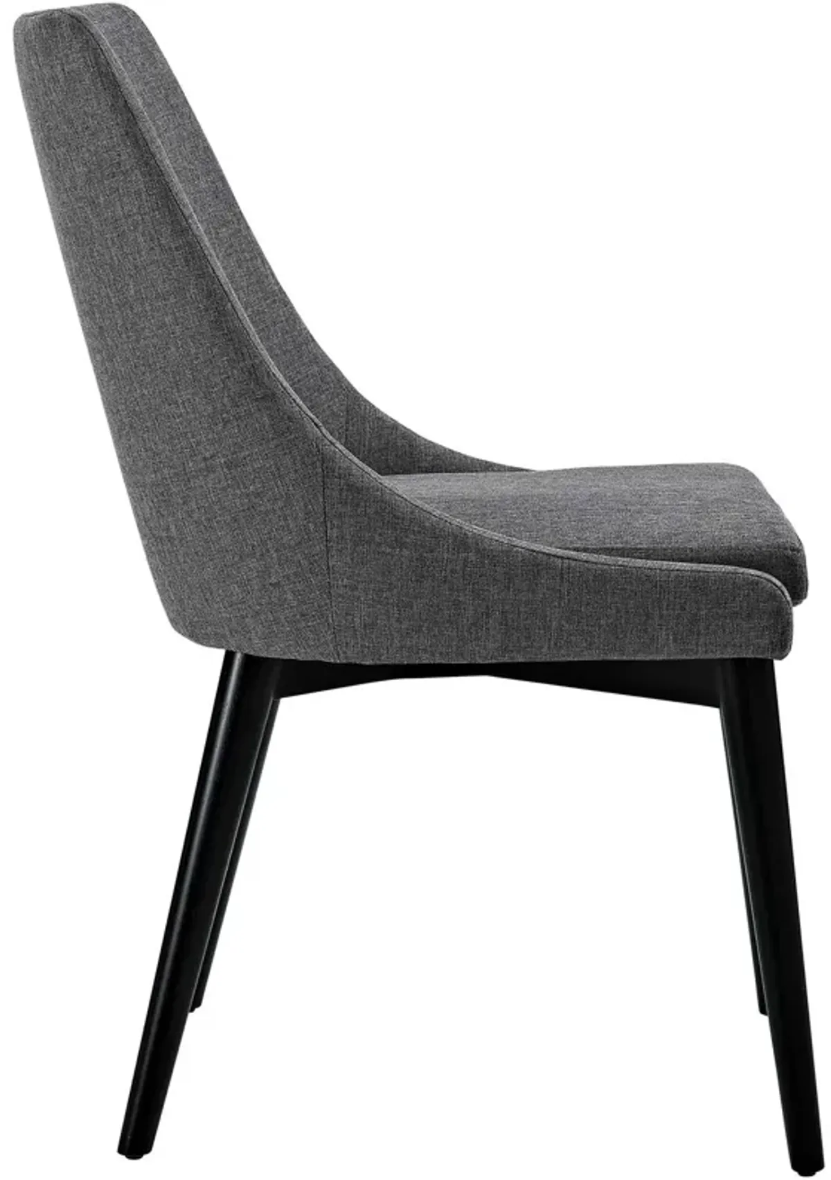 Viscount Fabric Dining Chair, Gray-Benzara