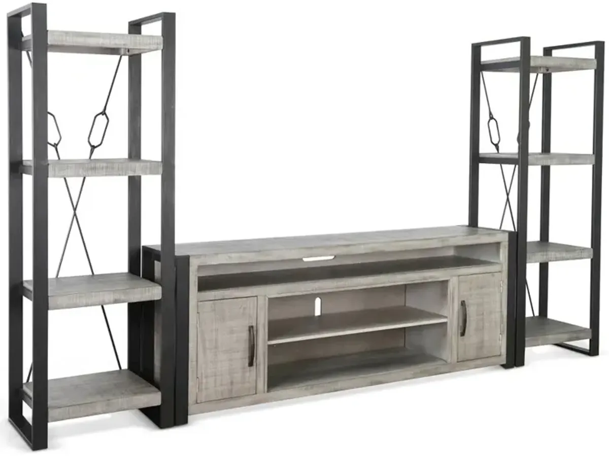Sunny Designs Entertainment Wall ( Console+2 Piers )