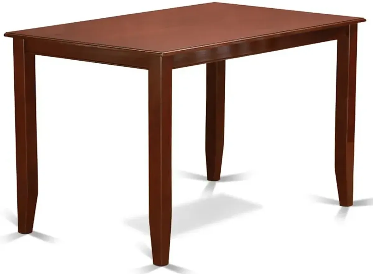 East West Furniture Buckland  Counter  Height  Rectangular  Table  30x48  in  Mahogany  Finish