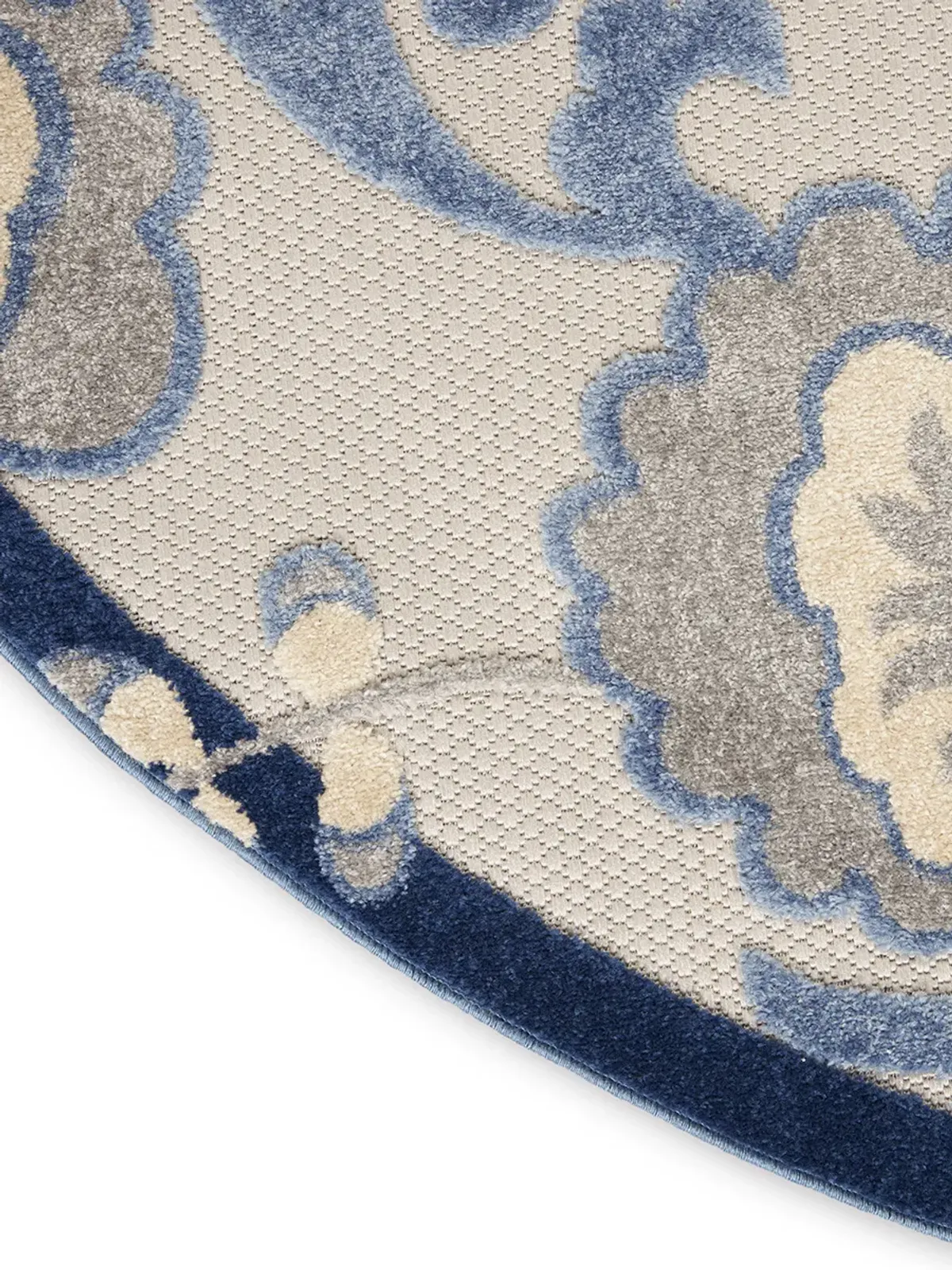 Aloha ALH17 Blue/Gray 5'3" x Round Rug