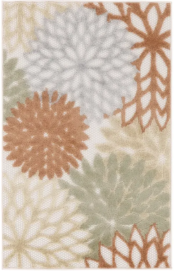 Aloha ALH05 Ivory/Multicolor 3'6" x 5'6" Rug