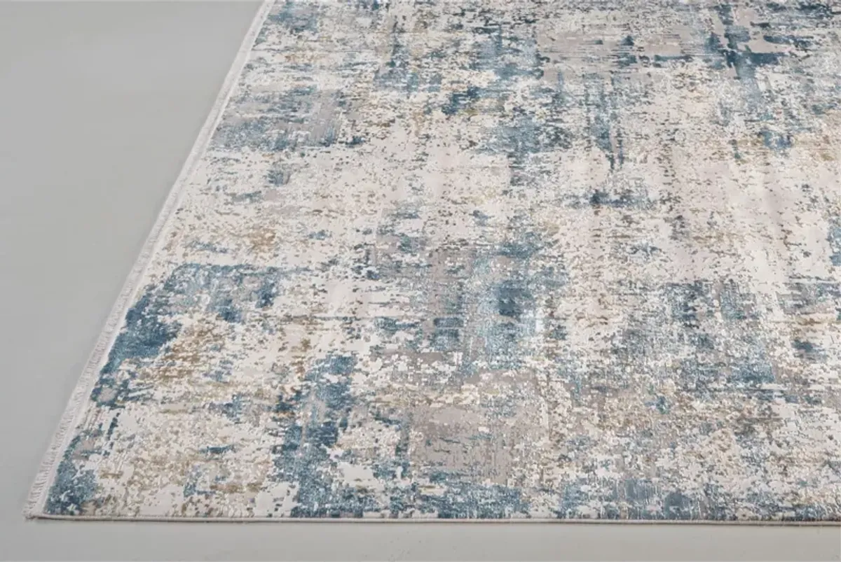 Cadiz 3891F Ivory/Tan/Blue 3'1" x 10' Rug