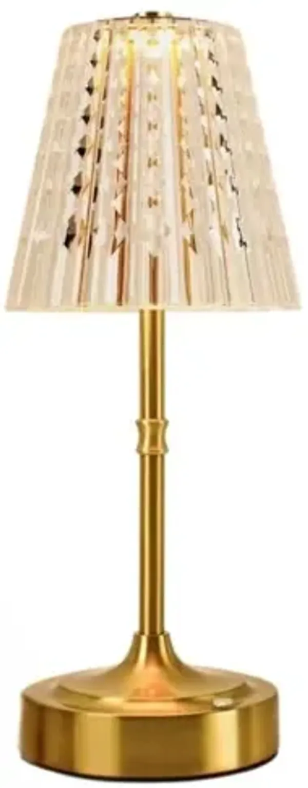 Crystal LED Table Lamp – Rechargeable, Touch Dimmable, 3 Color Modes