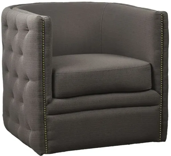 Gracie Mills Alisa Classic Low-Back Tufted Swivel Chair