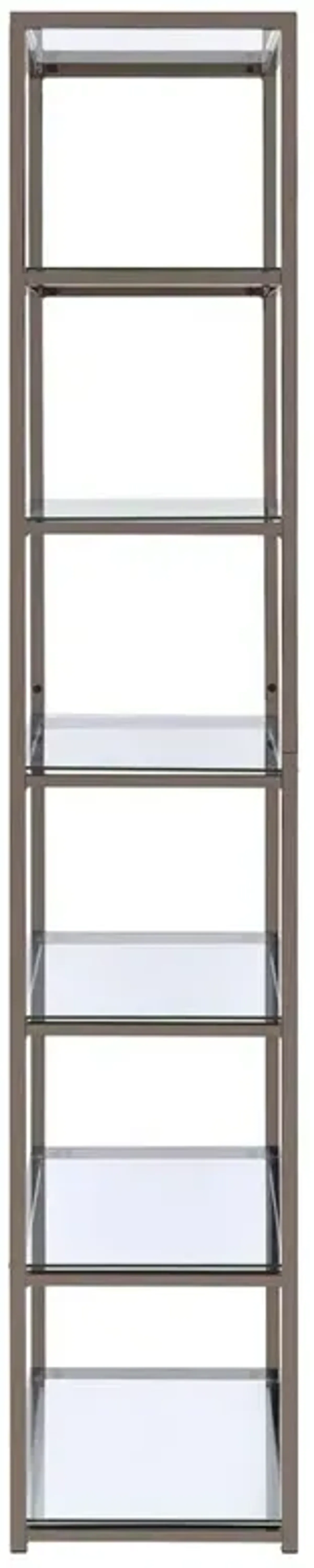 Kate 6-shelf Bookcase Black Nickel