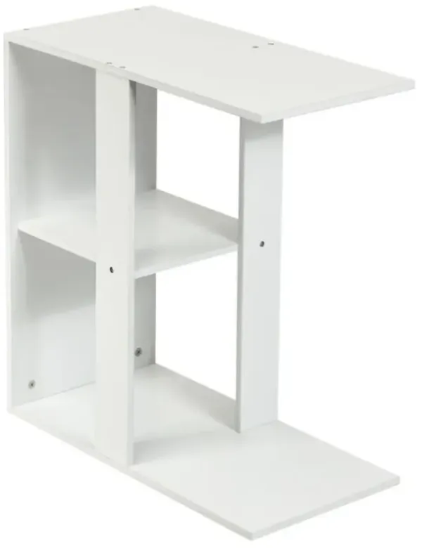 Hivvago 3-Tier Narrow Side Table with Storage Shelf