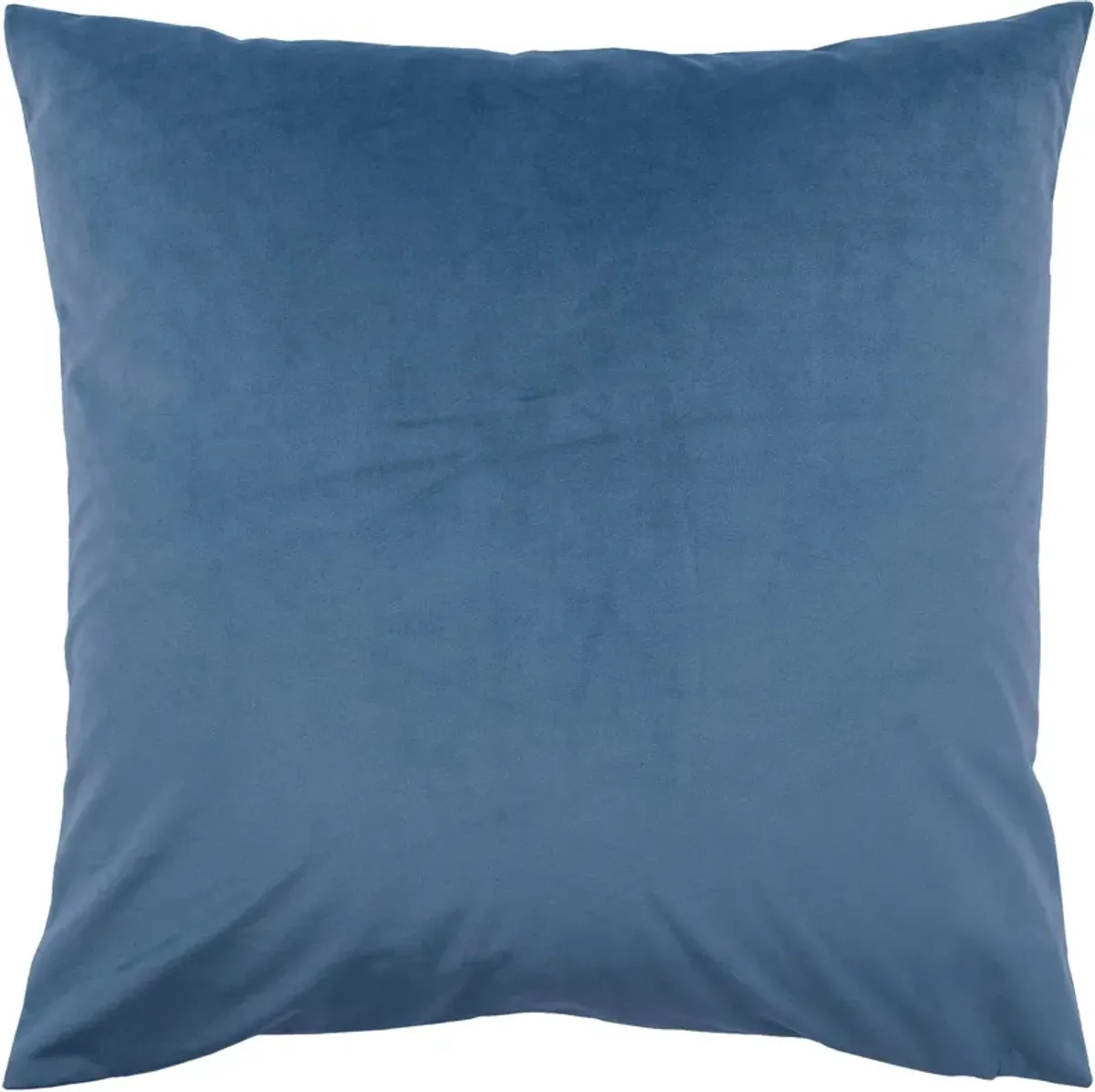 20" Teal Blue Solid Velvet Square Throw Pillow