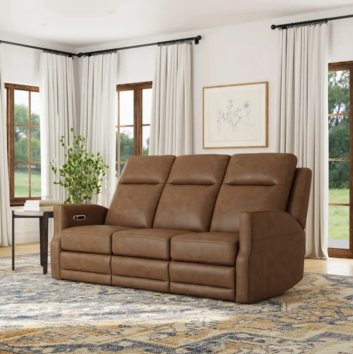 Maxwell Cedar Power Reclining Sofa