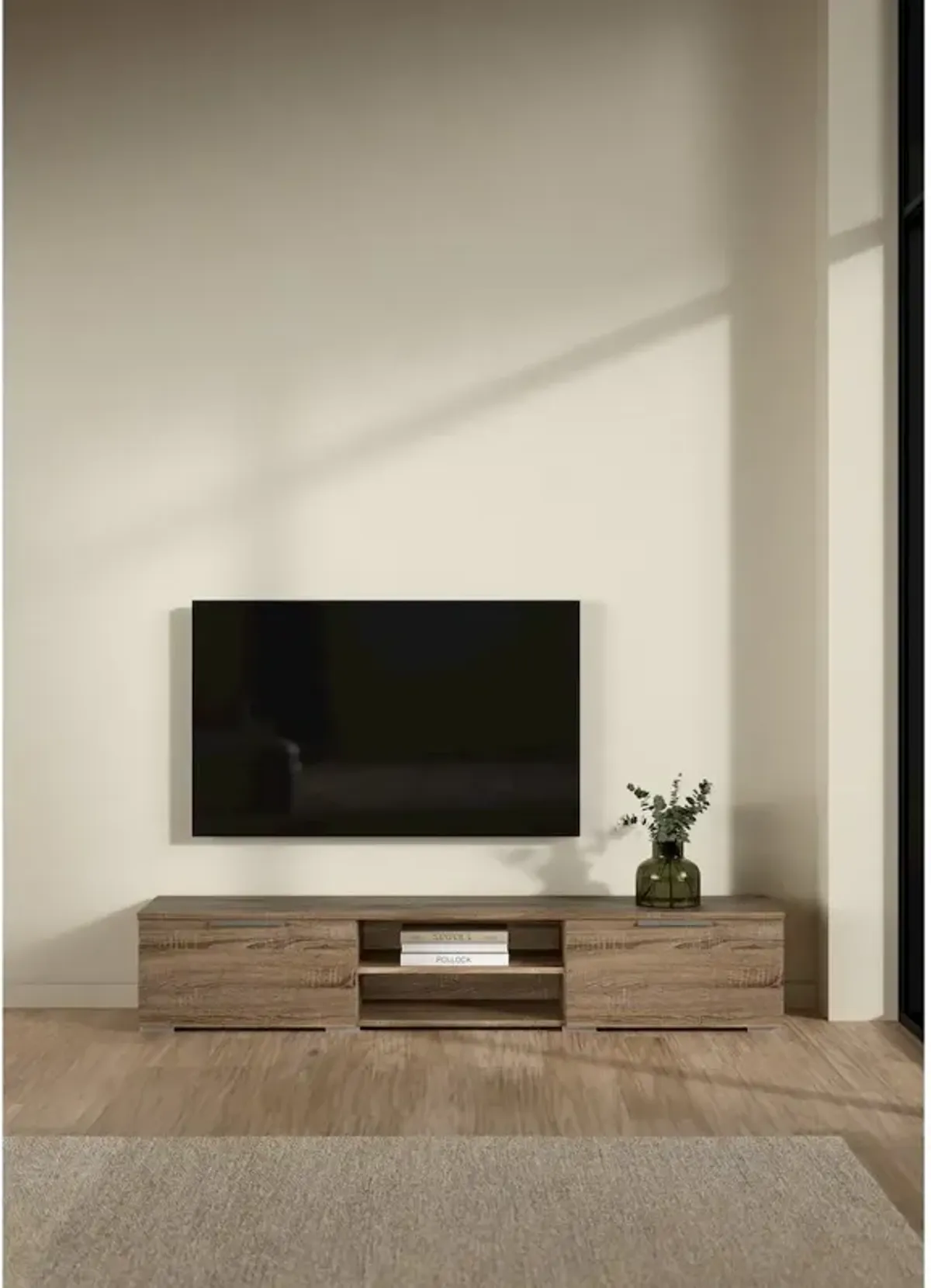 Tvilum Match 2 Drawer 2 Shelf TV Stand, Truffle Oak