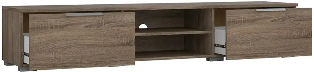 Tvilum Match 2 Drawer 2 Shelf TV Stand, Truffle Oak