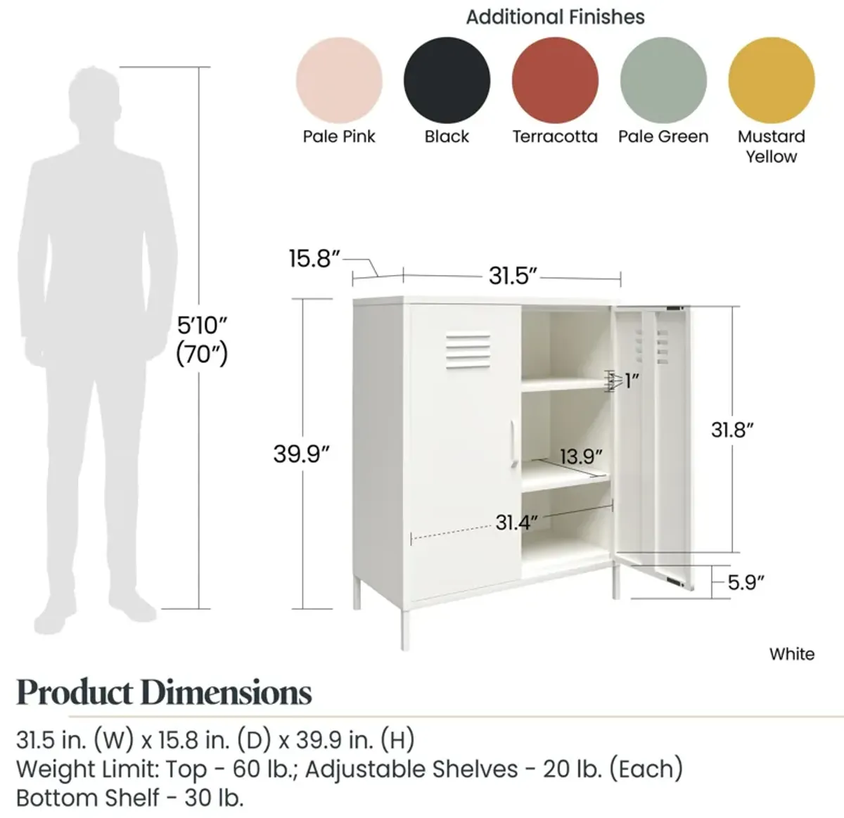 Shadwick 2 Door Metal Locker Storage Cabinet