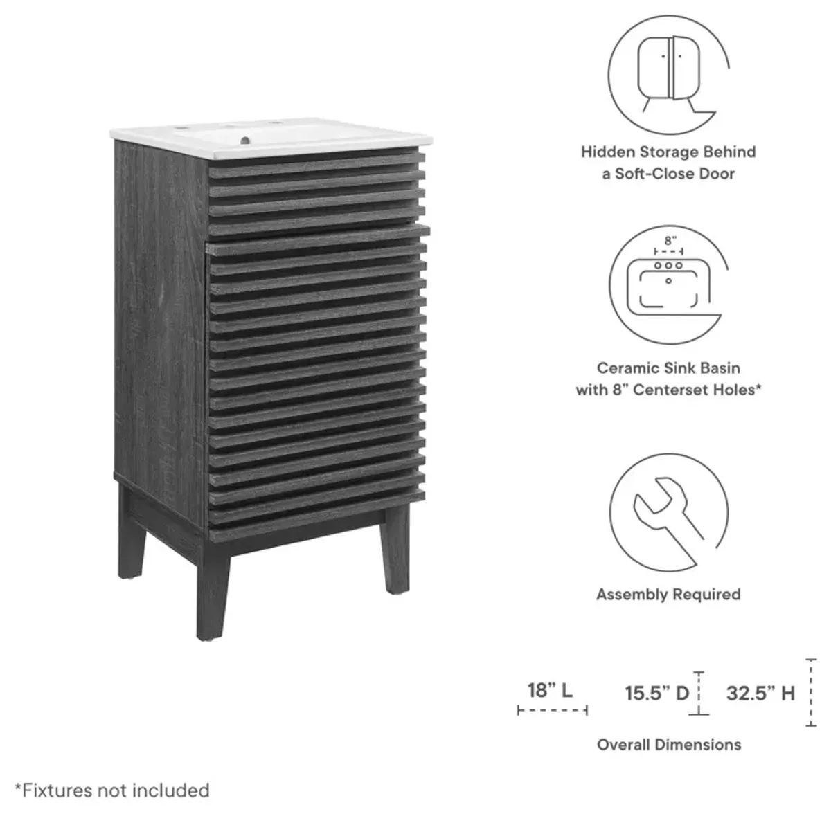 Render 18" Bathroom Vanity Cabinet