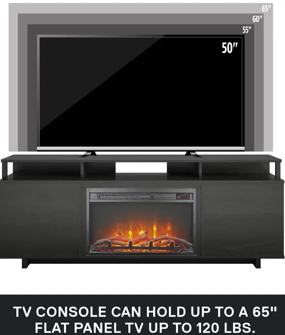 Mason Fireplace Space Heater TV Stand for TVs up to 65"