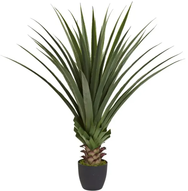 Nearly Natural 4-in Spiked Agave Plant w/361 Lvs