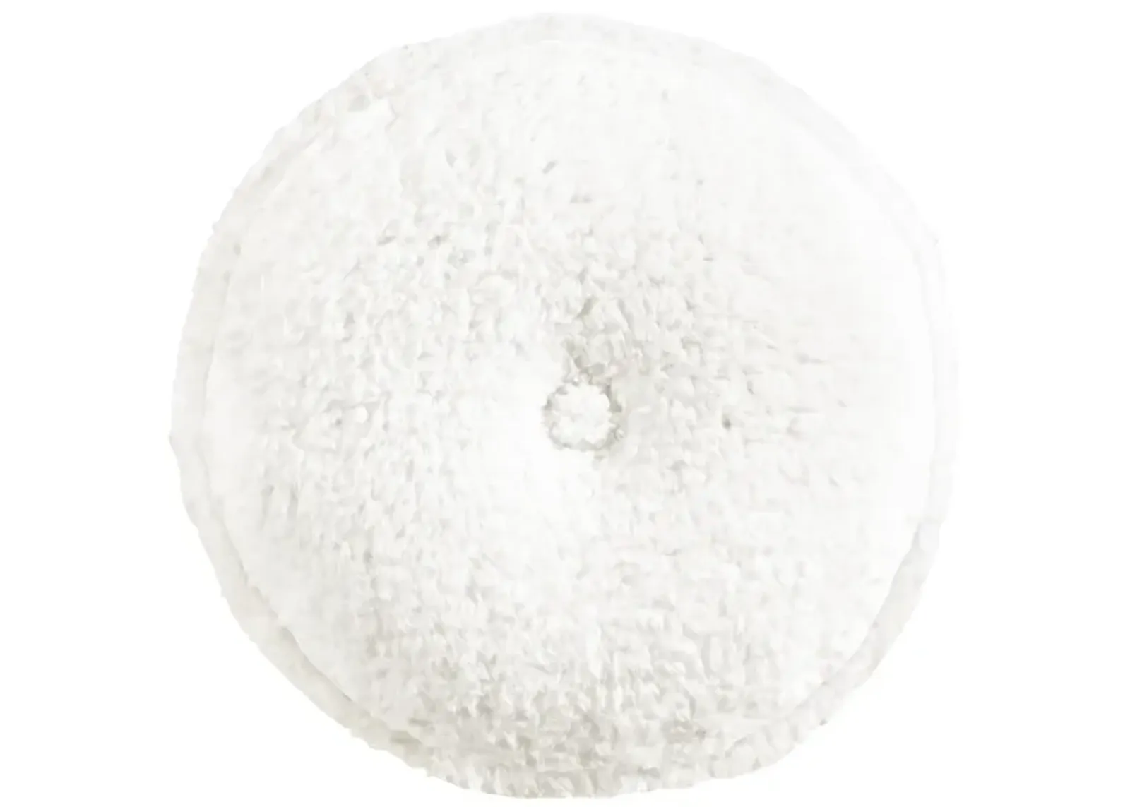 Button Soft Sherpa Round Decorative Pillow