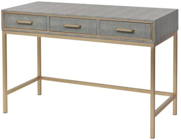 Sands Point Grey Desk - 3 Drawer