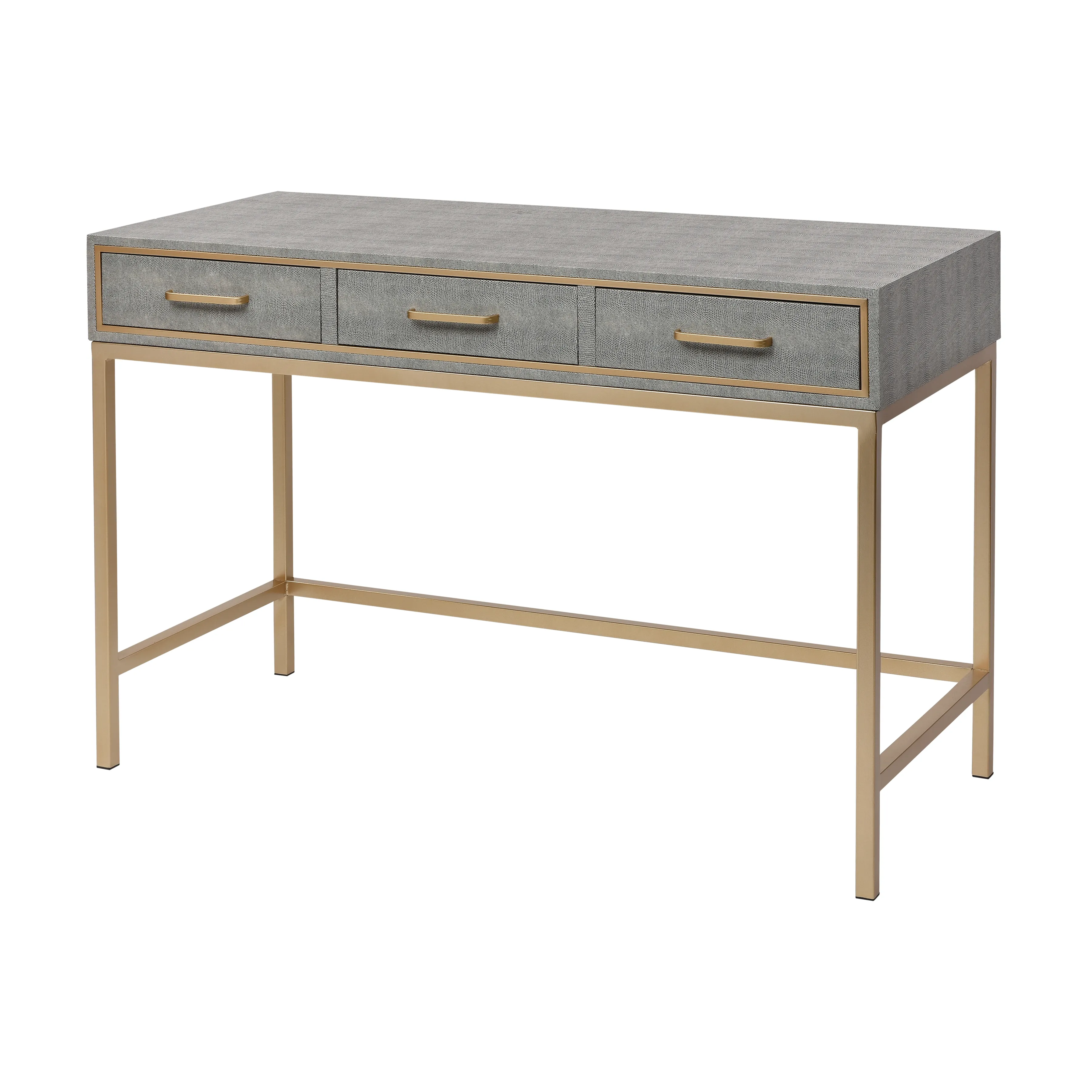 Sands Point Grey Desk - 3 Drawer