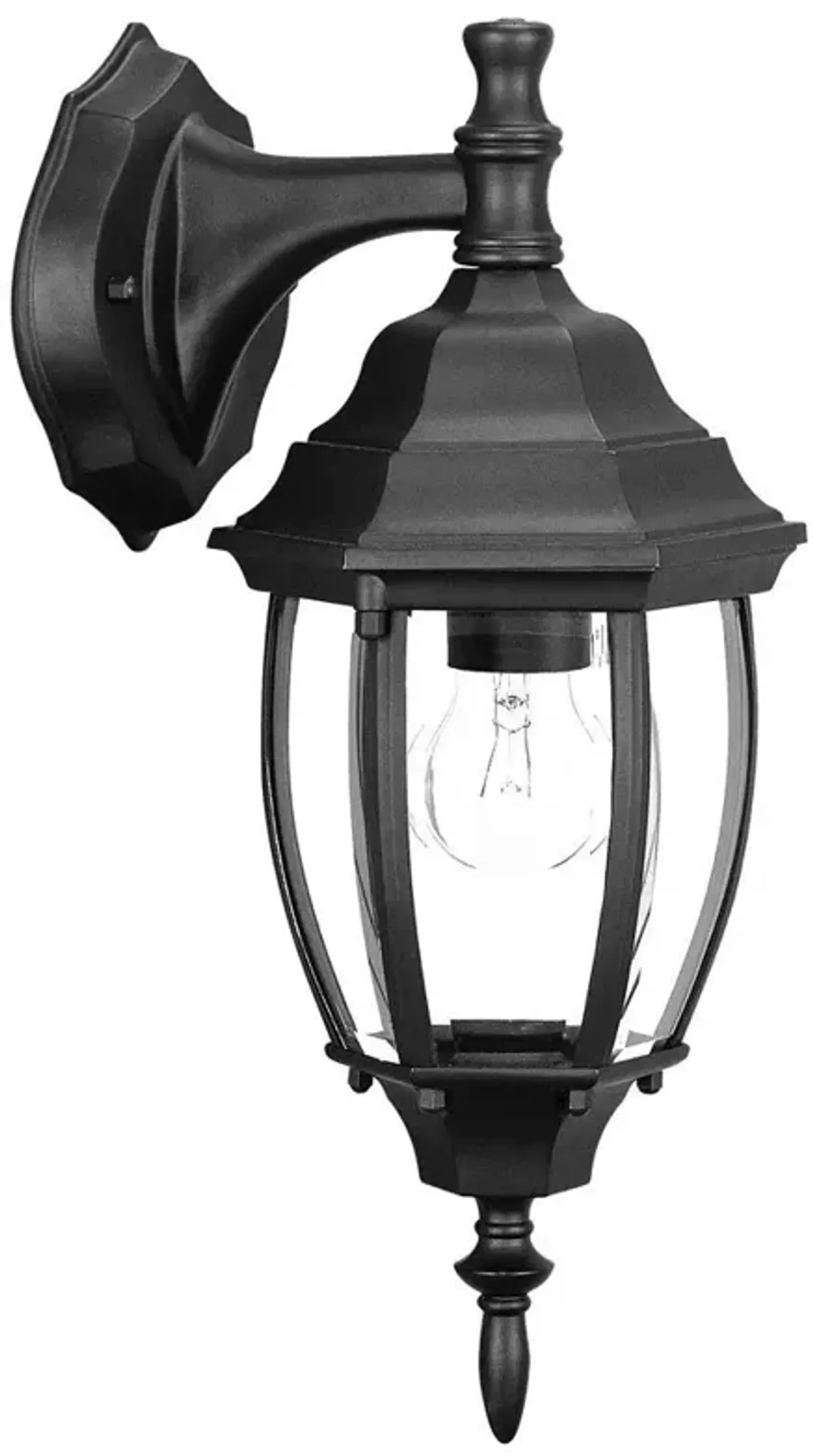 Hivvago Matte Black Hanging Globe Lantern Wall Light