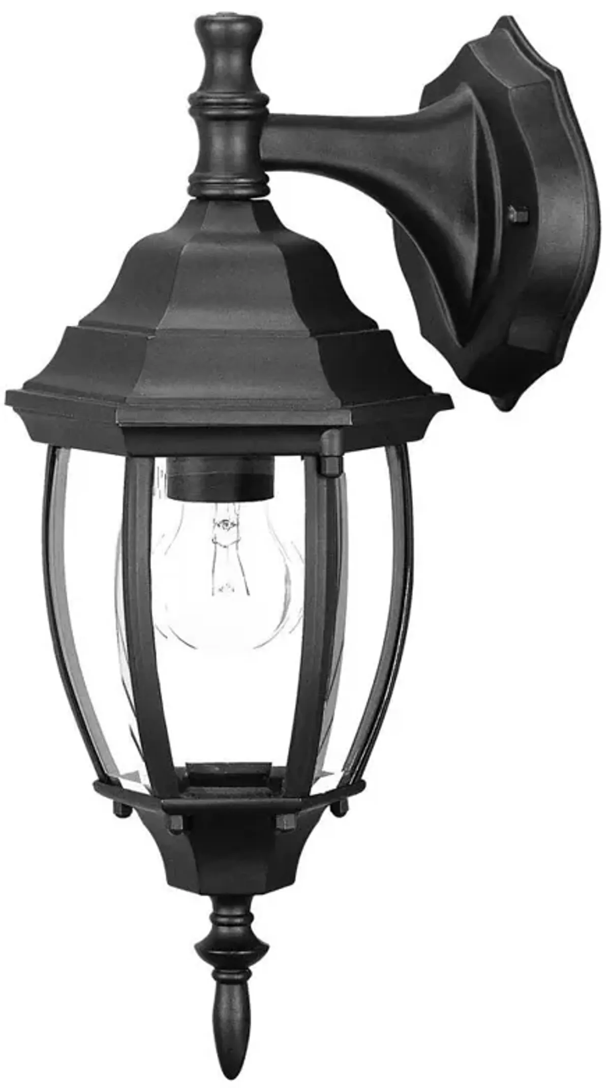 Hivvago Matte Black Hanging Globe Lantern Wall Light