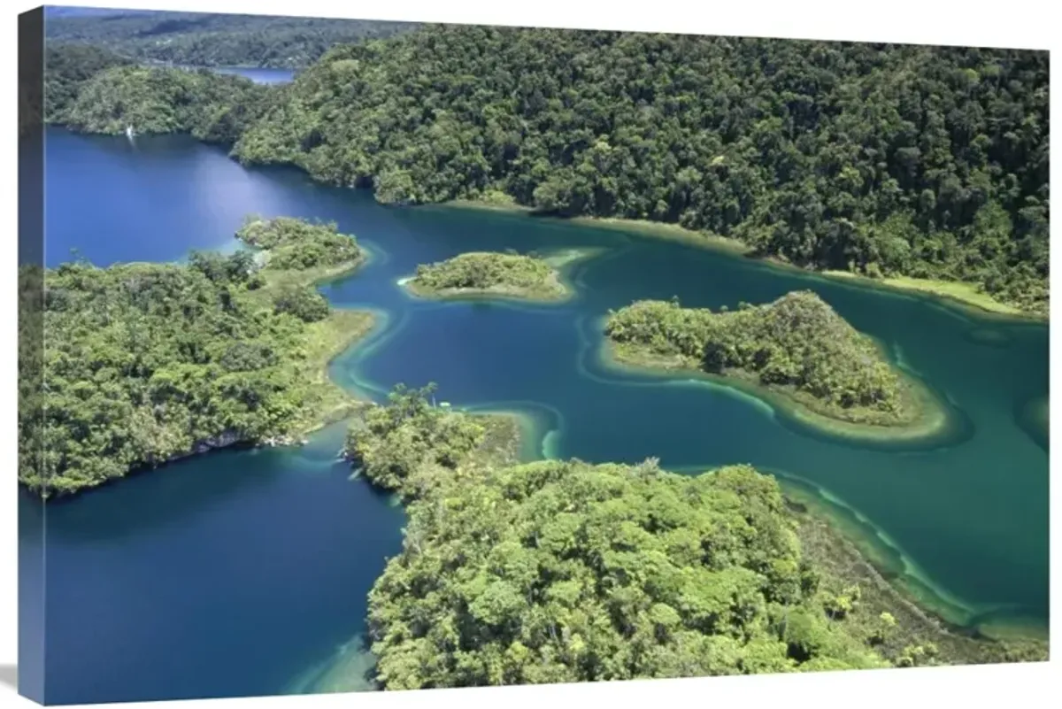Islands at southeast end of Lake Kutubu in the highlands, Papua New Guinea-Canvas Art-36x24