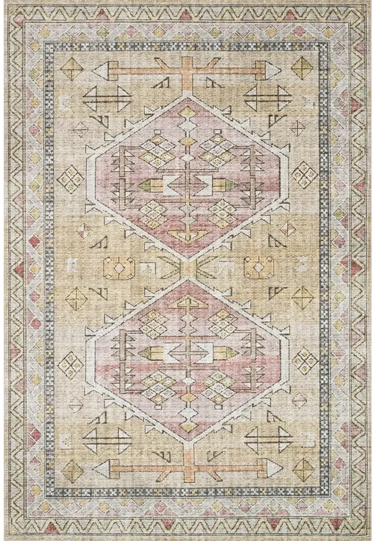 Skye SKY04 Gold/Blush 8' x 8' Round Rug