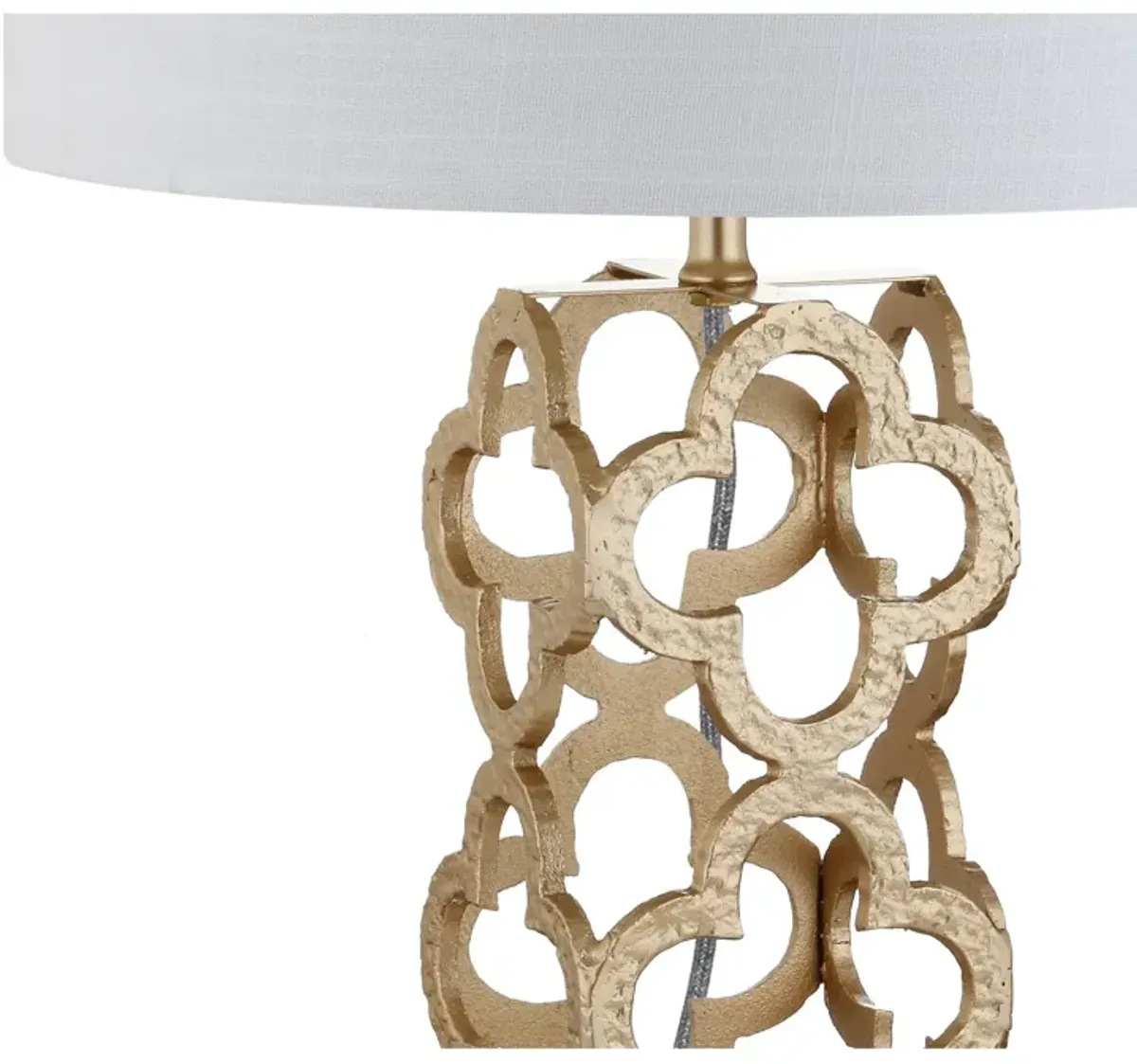 Oliver Metal Quatrefoil LED Table Lamp