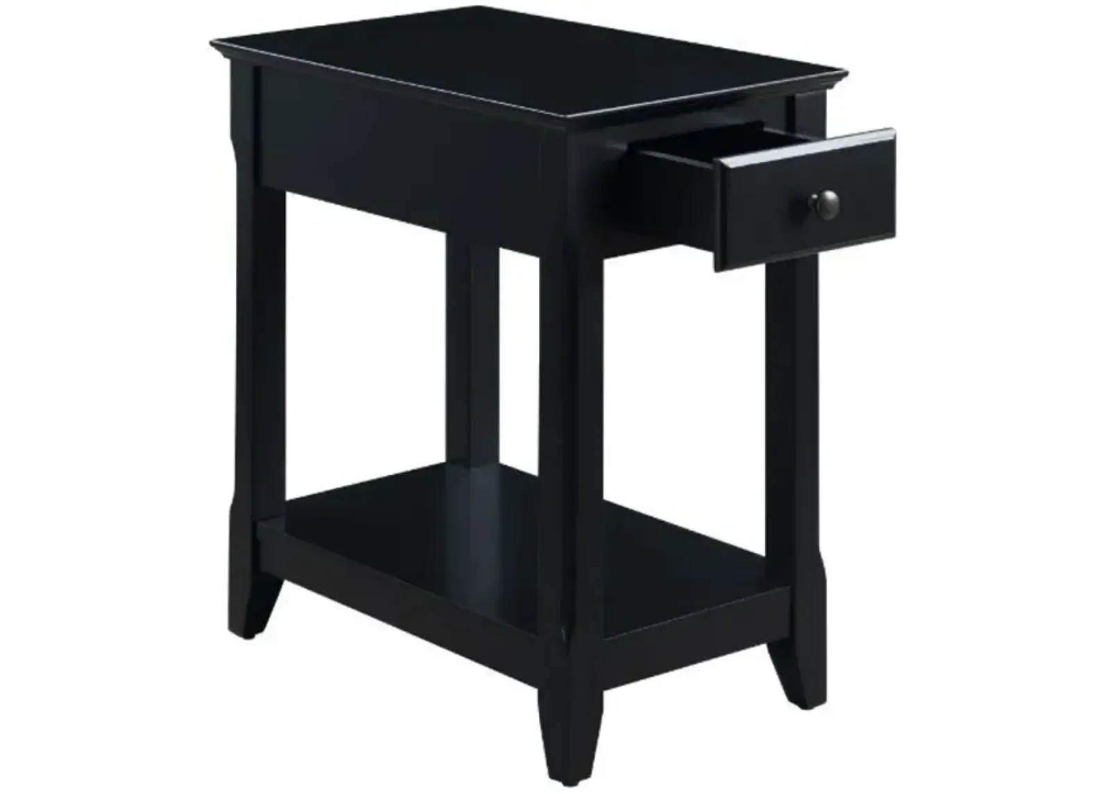 Bertie Accent Table, Black Finish