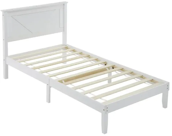 Platform Bed Frame with Headboard Sturdy & Stylish Wooden Bed for Kids, Teens & Adults