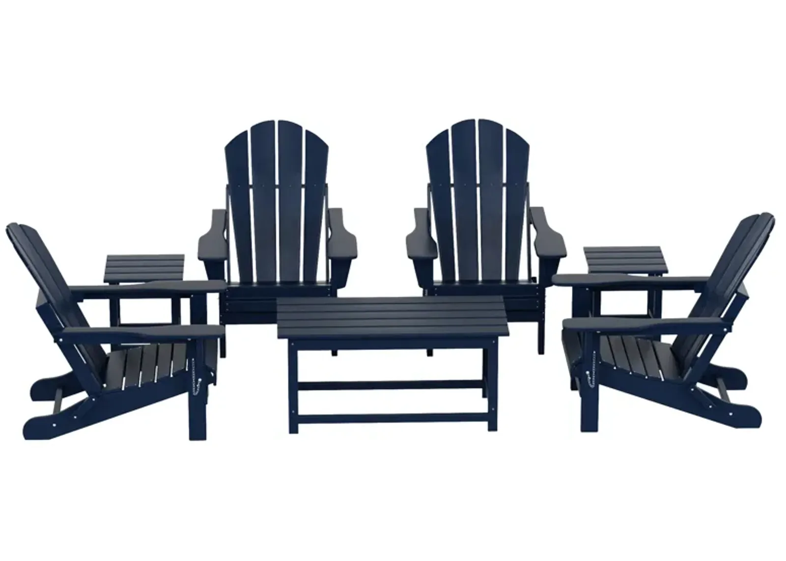 WestinTrends 7-Piece Outdoor Paio Adirondack Conversation Seating Set