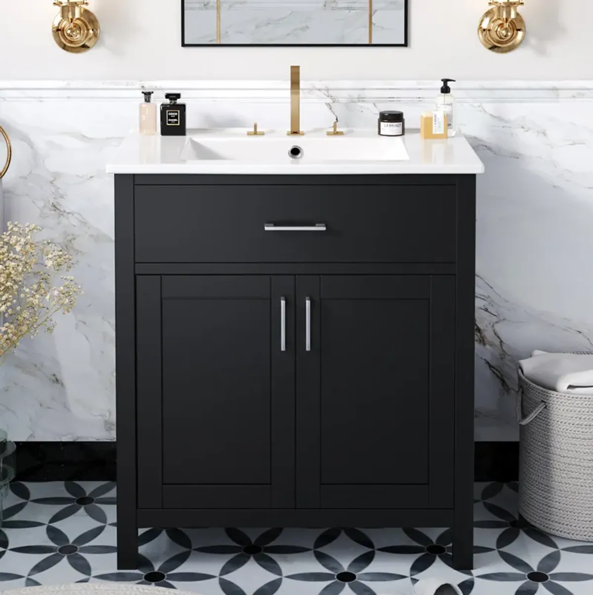 Merax Bathroom Vanity with Ceramic Sink