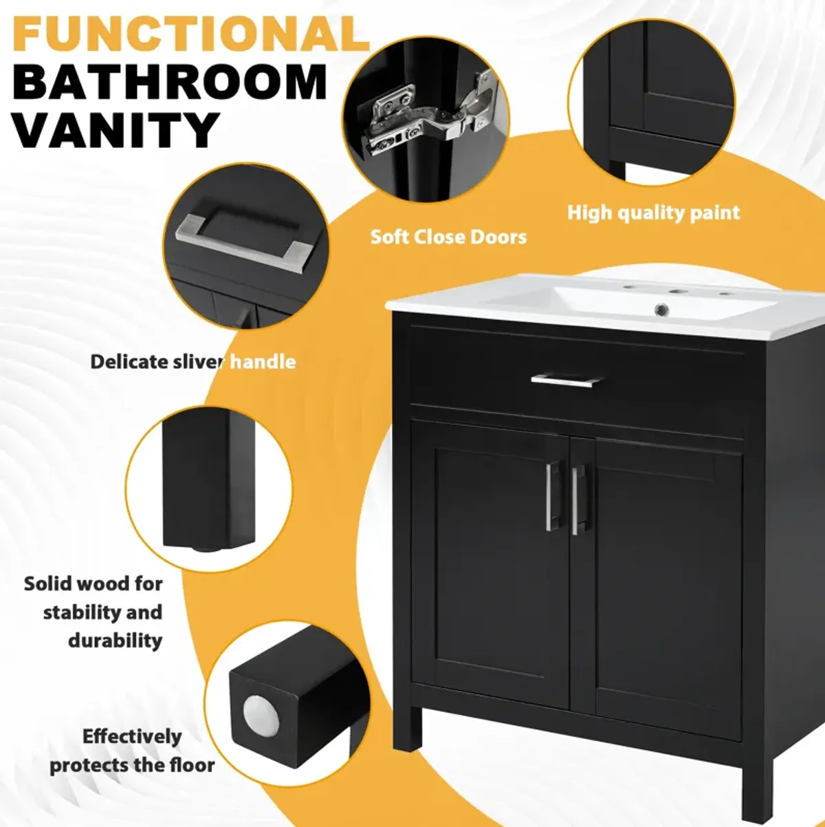 Merax Bathroom Vanity with Ceramic Sink