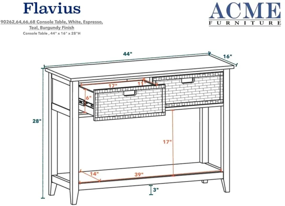 Flavius Console Table In Teal