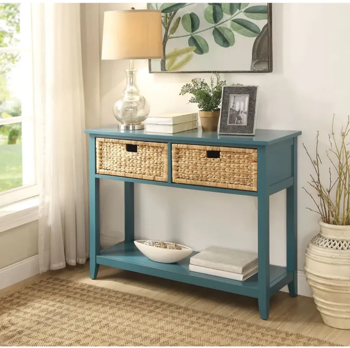 Flavius Console Table In Teal