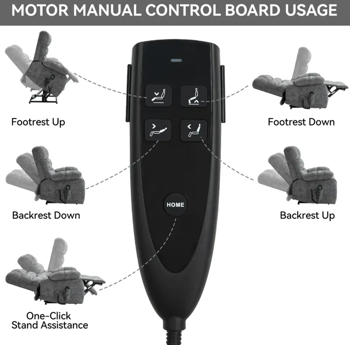 Mondawe Lift Recliner Chair Heat Massage Dual Motor Infinite Position Up to 350 LBS Large Electric Power Lift Recliners with Power-Remote