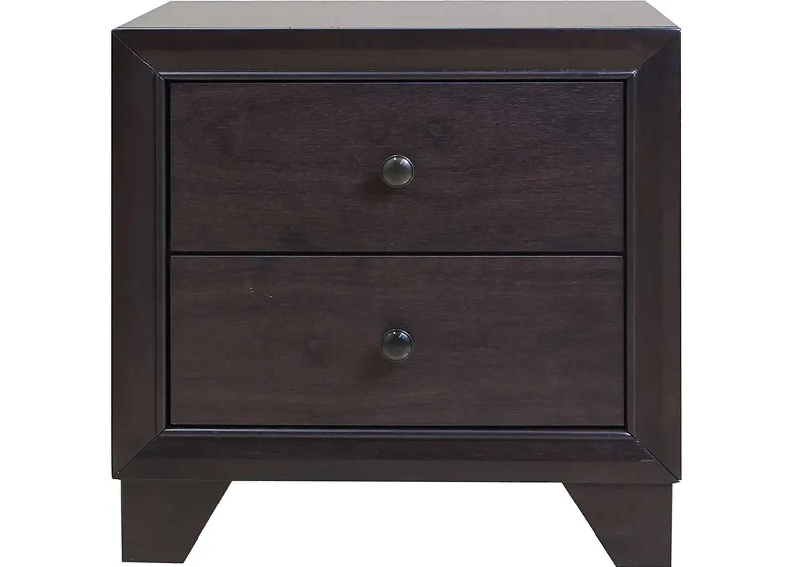 Homezia 22" X 16" X 22" Espresso Rubber Wood Nightstand