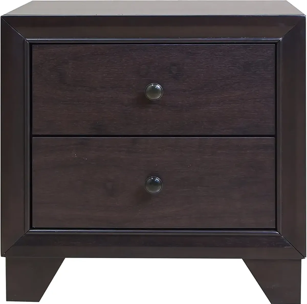 Homezia 22" X 16" X 22" Espresso Rubber Wood Nightstand