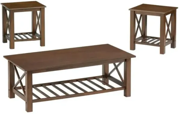3 Pack Cocktail & 2 End Tables, Coffee
