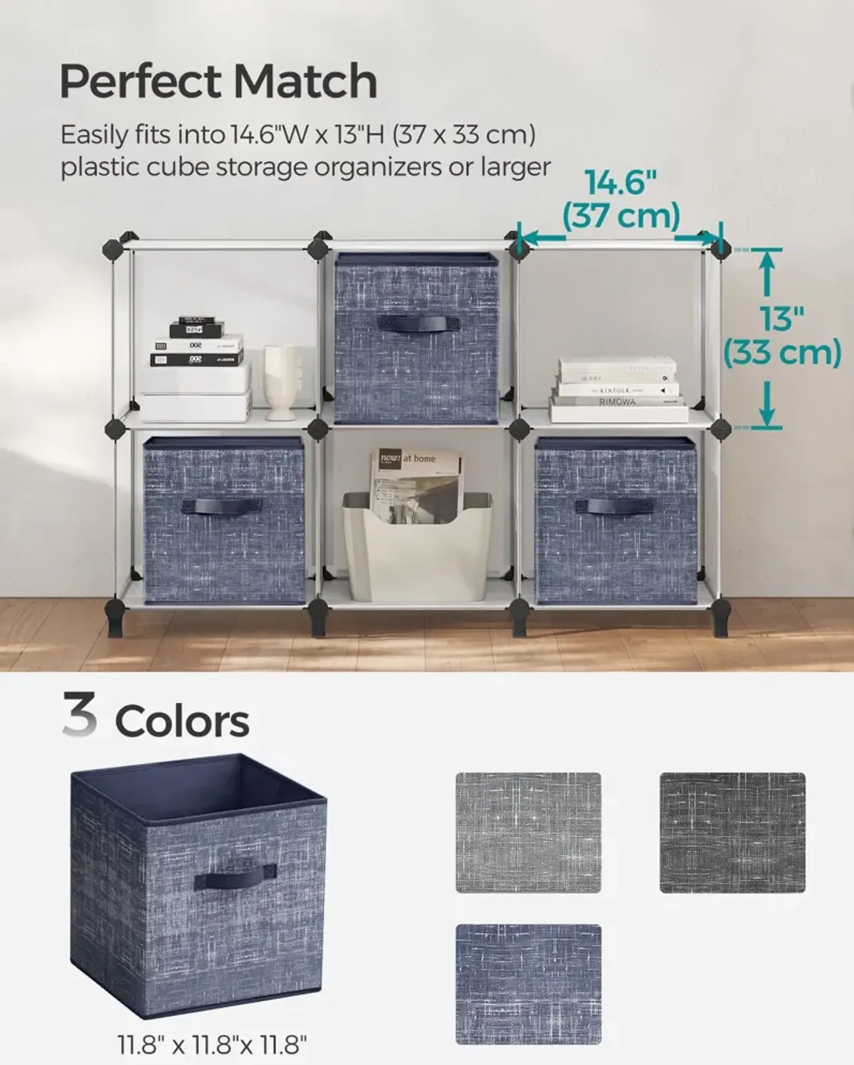 Non-Woven Fabric Storage Cubes with Double Handles