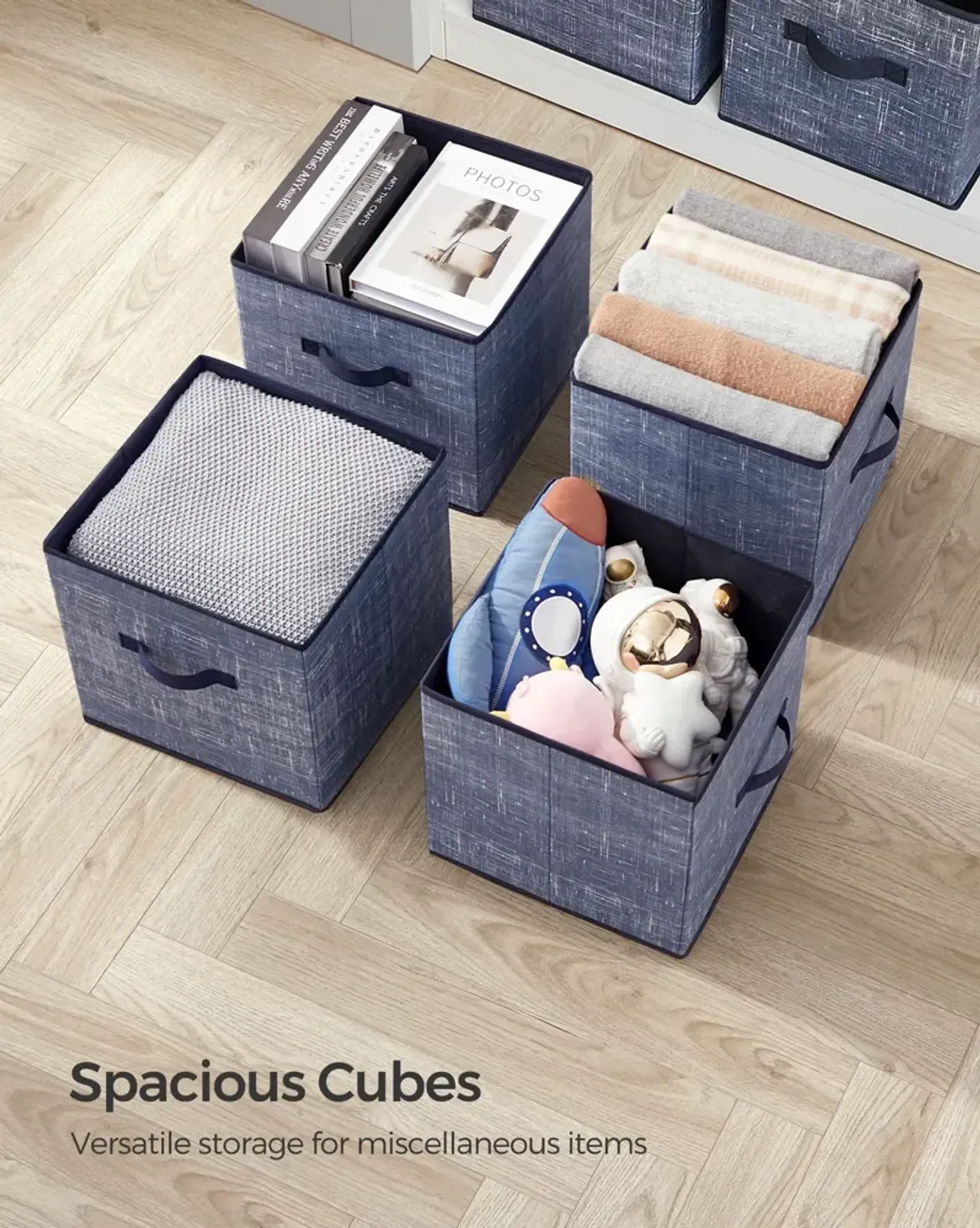 Non-Woven Fabric Storage Cubes with Double Handles