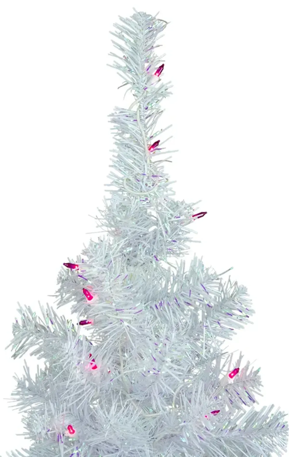 3' Pre-lit Rockport White Pine Artificial Christmas Tree  Pink Lights