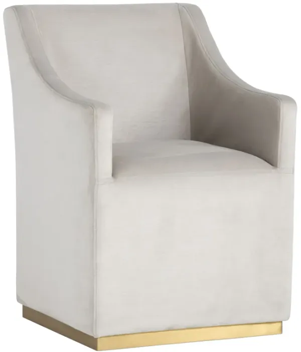 Zane Wheeled Dining Armchair