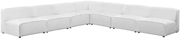 Saunter Tufted Fabric Fabric 5-Piece Sectional Sofa