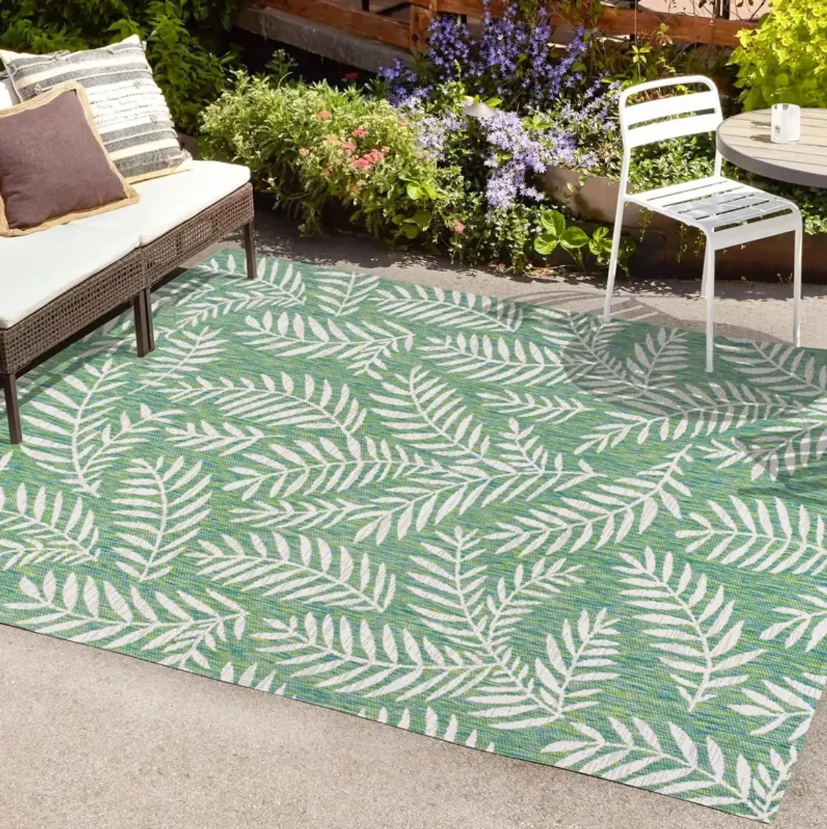 Nevis Palm Frond Indoor/Outdoor Area Rug