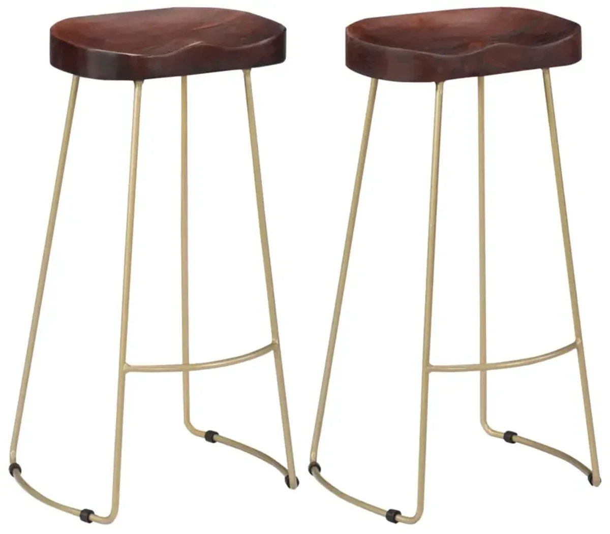 vidaXL Gavin Bar Stools 2 pcs Solid Mango Wood