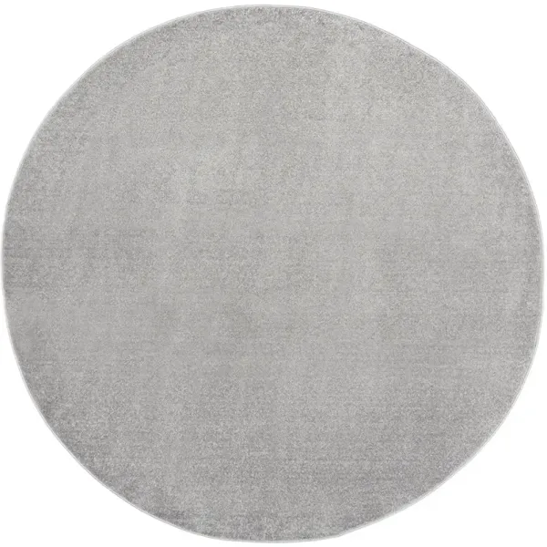 Nourison Essentials NRE01 Silver/Gray 6' x Round Rug